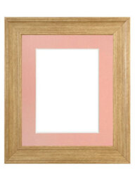 Frames By Post Scandi Oak Frame With Pink Mount For Image Size A3 - thumbnail 1