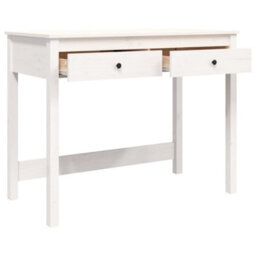 Vidaxl Desk With Drawers White 100X50X78 Cm Solid Wood Pine Desks - thumbnail 7