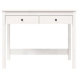 Vidaxl Desk With Drawers White 100X50X78 Cm Solid Wood Pine Desks - thumbnail 6