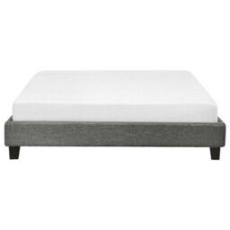Beliani Bed Without Headboard Fabric Roanne 160 X 200 Cm (Eu King Size) Grey - thumbnail 6