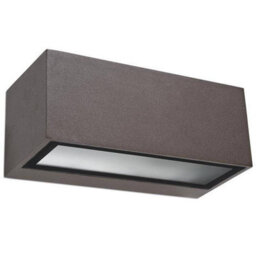 Luminosa Lighting Luminosa Nemesis Aluminium 1 Light Outdoor Wall Light Brown Ip54, E27