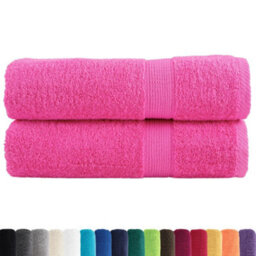 Berkfield Durable Premium Hand Towels Solund 2 Pcs Pink 50X100 Cm 600 Gsm