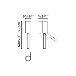 Luminosa Lighting Luminosa Dante Led Reading Wall Light Matt White 5W/3W 2700K - thumbnail 3