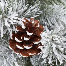 1828mm Frosted Pinecone Garland - Green - thumbnail 4