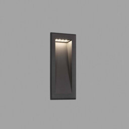 Luminosa Lighting Luminosa Soun Outdoor Led Dark Grey Recessed Wall Lamp Ip65