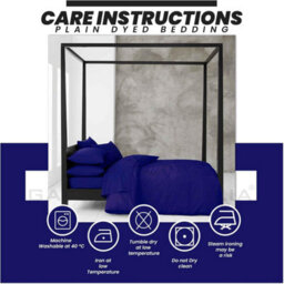 Gc Gaveno Cavailia Plain Dyed Duvet Cover King Polycotton Solid Bedding Set Breathable & Lightweight Duvet Cover Bed Set Blue - thumbnail 4