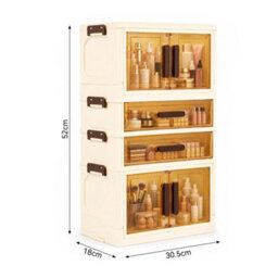 2 Door + 2 Drawers Stackable Desktop Organizer - thumbnail 2