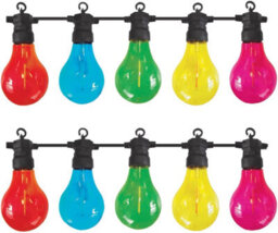 Netagon Luxform Lighting Maui 24V 10 Pack Outdoor Garden Festoon Lights With Multi-Coloured Bulbs - thumbnail 4