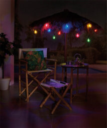Netagon Luxform Lighting Maui 24V 10 Pack Outdoor Garden Festoon Lights With Multi-Coloured Bulbs - thumbnail 2