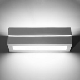 Luminosa Lighting Luminosa 1 Light Ceramic Flush Wall Light White, E27 - thumbnail 4