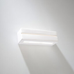 Luminosa Lighting Luminosa 1 Light Ceramic Flush Wall Light White, E27 - thumbnail 1