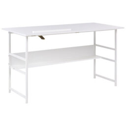 Beliani Home Office Desk Oran White 140 Cm 60 Cm - thumbnail 1