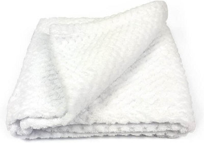 Kav Baby Polyester Blanket For Girl/boy Super Soft Plain Design Wrap For Newborn Babies, Toddlers, Infants 75X100 Cm (White)