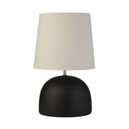 Lighting Collection Large Black Ceramic Table Lamp - thumbnail 3