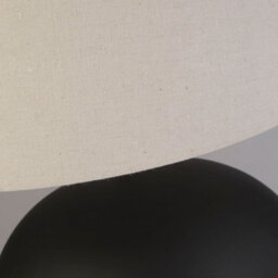 Lighting Collection Large Black Ceramic Table Lamp - thumbnail 4