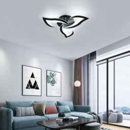 Pheashine Black Swallowtail Led Ceiling Lamp, 35W 3-Light Dimmable With Remote Control, 220V - thumbnail 4