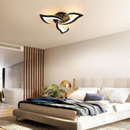 Pheashine Black Swallowtail Led Ceiling Lamp, 35W 3-Light Dimmable With Remote Control, 220V - thumbnail 2