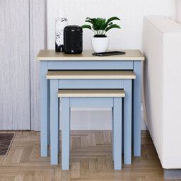 Lassic Vida Designs Yorkshire Nest Of 3 Tables, Oak & Grey - thumbnail 6
