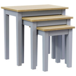 Lassic Vida Designs Yorkshire Nest Of 3 Tables, Oak & Grey - thumbnail 8