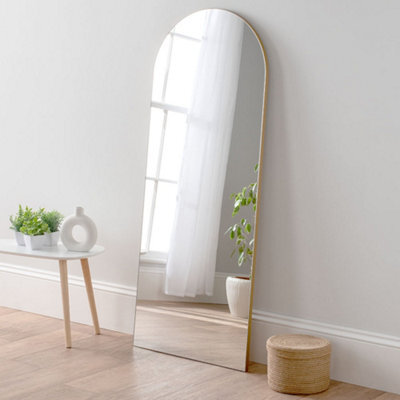 Yearn Large Contemporary Arched Mirror Gold - image 1
