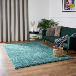 "Bravich Duck Egg Blue Thick Shaggy Rug - California - 110X160Cm (3'7X5'4"")" - thumbnail 2