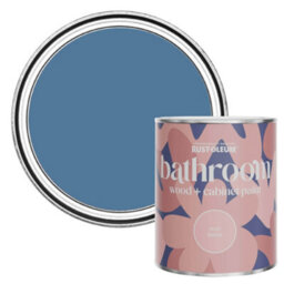 Rust-Oleum Blue Silk Matt Bathroom Wood & Cabinet Paint 750Ml - thumbnail 1