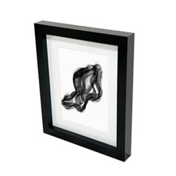 GoodHome Matt Black Pine Effect Plain Single Picture Frame (H)27.6Cm X (W)22.6Cm