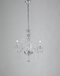 Luminosa Lighting Luminosa 3 Light Chandeliers Chrome, Crystal 60X65Cm - thumbnail 1