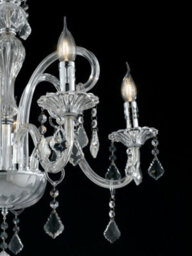 Luminosa Lighting Luminosa 3 Light Chandeliers Chrome, Crystal 60X65Cm - thumbnail 3
