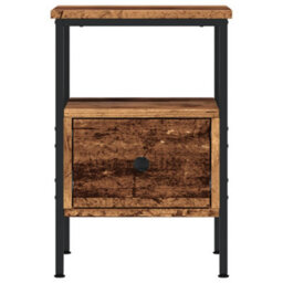 Berkfield Bedside Cabinets 2 Pcs Old Wood 34X36X50 Cm Engineered Wood - thumbnail 4