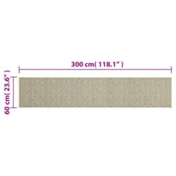 Berkfield Kitchen Rug Washable Leaves 60X300 Cm Velvet - thumbnail 5