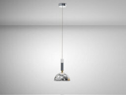 Luminosa Lighting Luminosa Charlize Dome Pendant Ceiling Light Silver Led 3000K - Uk Stock - thumbnail 3