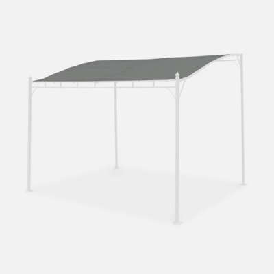Sweeek - Roof Cover For Pergola, Brestum Grey 250X300X300 Cm - Roof Cover For 3X2.5M Pergola - image 1