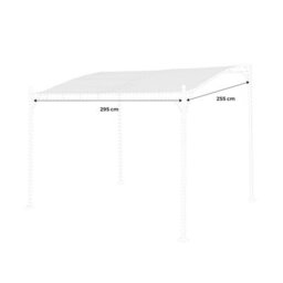 Sweeek - Roof Cover For Pergola, Brestum Grey 250X300X300 Cm - Roof Cover For 3X2.5M Pergola - thumbnail 3