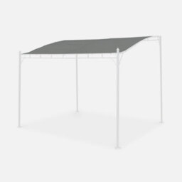 Sweeek - Roof Cover For Pergola, Brestum Grey 250X300X300 Cm - Roof Cover For 3X2.5M Pergola