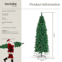 Tectake Christmas Tree Comet - Artificial Christmas Tree In Green With Lifelike Look - 180 Cm - Green - thumbnail 6