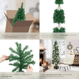 Tectake Christmas Tree Comet - Artificial Christmas Tree In Green With Lifelike Look - 180 Cm - Green - thumbnail 4