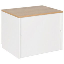 Wyld And Coco Nordicnest Bedside Table White Light Wood Mdf, 2 Deep Drawers, Matt Finish - thumbnail 5