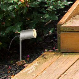 First Choice Lighting Blaze - Stainless Steel Outdoor Spike Light - thumbnail 6