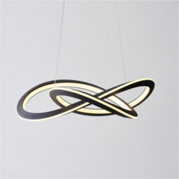 Loops Hanging Ceiling Pendant Light - Textured Black & White Silicone - 51W Led (Smd 2835) Warm White - thumbnail 3