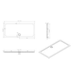 Royal Bathrooms 1700 X 800mm Rectangular Stone Shower Enclosure Tray With Riser Kit Gloss White 30mm Slimline - thumbnail 9