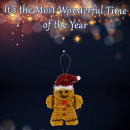 Christmas Decoration Tinsel Gingerbread Man X 1 11Cm X 16Cm Gingerbread Man - thumbnail 3