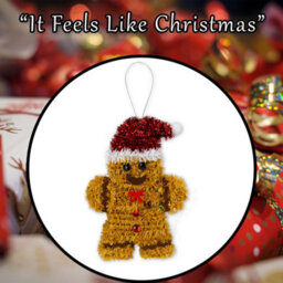 Christmas Decoration Tinsel Gingerbread Man X 1 11Cm X 16Cm Gingerbread Man - thumbnail 7