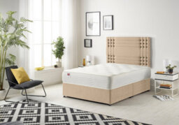 Somnior Beds Somnior Flexby Plush Beige 2Ft6 Memory Foam Divan Bed With 2 Drawers, Mattress & Headboard - Small Single - thumbnail 2