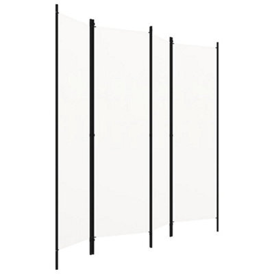 Berkfield Practical 4-Panel Room Divider Cream White 200X180 Cm - image 1