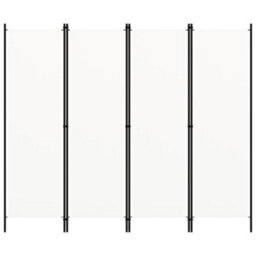 Berkfield Practical 4-Panel Room Divider Cream White 200X180 Cm - thumbnail 3