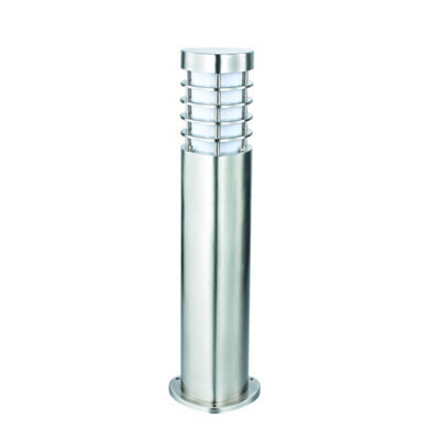 Luminosa Lighting Luminosa Bliss Outdoor Floor Post Ip44 Brushed Stainless Steel & Frosted