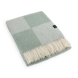 Native Natural Checkerboard Green Wool Blanket - thumbnail 2