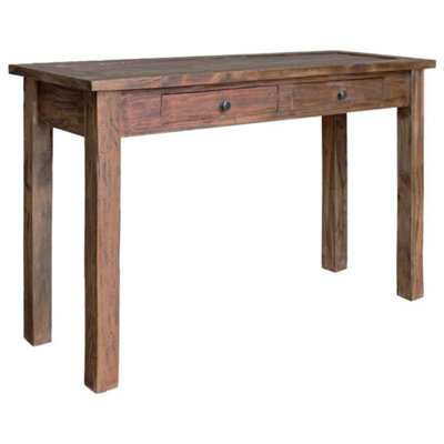 Vidaxl Console Table Solid Mahogany Wood 123X42X75 Cm - image 1