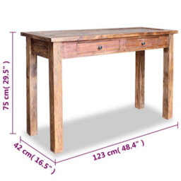 Vidaxl Console Table Solid Mahogany Wood 123X42X75 Cm - thumbnail 5